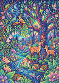 Thumbnail for Enchanted Forest Nightlife, 50x70 cm timanttimaalaus – lopullisen kuvion esikatselu
