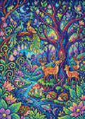 Thumbnail for Enchanted Forest Nightlife, 50x70 cm timanttimaalaus – koko kuvion esikatselu ilman lähikuvaa