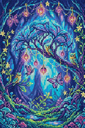 Thumbnail for Enchanted Forest Owls and Butterflies, 40x60 cm timanttimaalaus – koko kuvion esikatselu ilman lähikuvaa