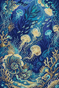 Thumbnail for Enchanted Jellyfish Reef, 40x60 cm timanttimaalaus – koko kuvion esikatselu ilman lähikuvaa