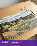 Thumbnail for Valmiin numeromaalauksen havainnekuva - Farmhouse and Fields 70x40cm