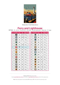 Thumbnail for Ferry and Lighthouse timanttimaalauksen värikartta – 30 DMC-väriä