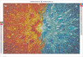 Thumbnail for Fire and Ice timanttimaalauksen liimapintainen canvas 60x40cm