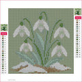 Thumbnail for First Snowdrops timanttimaalauksen liimapintainen canvas 20x20cm
