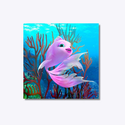 Fish Tales timanttimaalaus värikäs kala