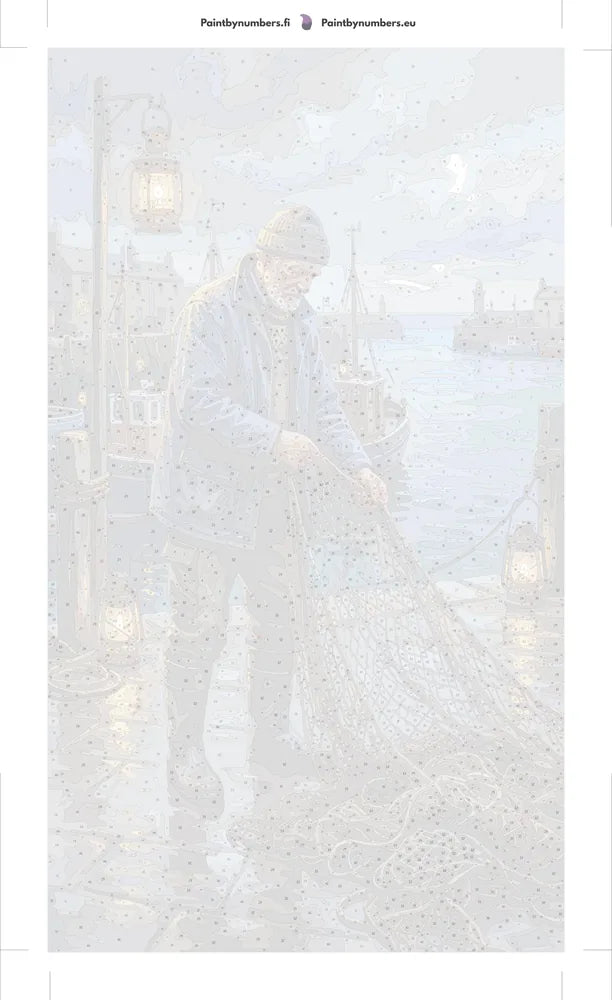 Numeroitu kangas - Fisherman by Harbor 40x70cm