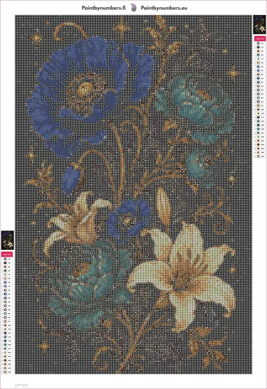 Floral Arrangement timanttimaalauksen liimapintainen canvas 40x60cm