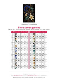 Thumbnail for Floral Arrangement timanttimaalauksen värikartta – 30 DMC-väriä