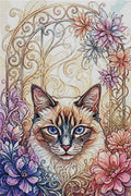 Thumbnail for Timanttikuvio - Floral Cat