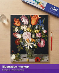 Thumbnail for Valmiin numeromaalauksen havainnekuva - Flowers in a Glass 40x50cm