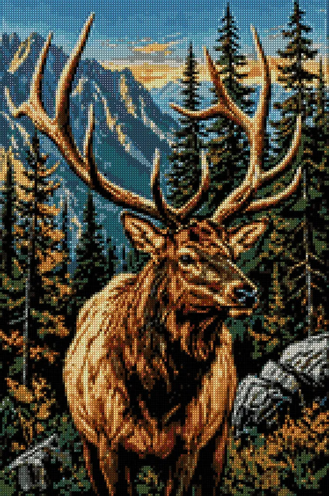 Timanttikuvio - Forest Elk