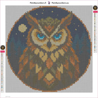 Thumbnail for Forest Owl timanttimaalauksen liimapintainen canvas 40x40cm