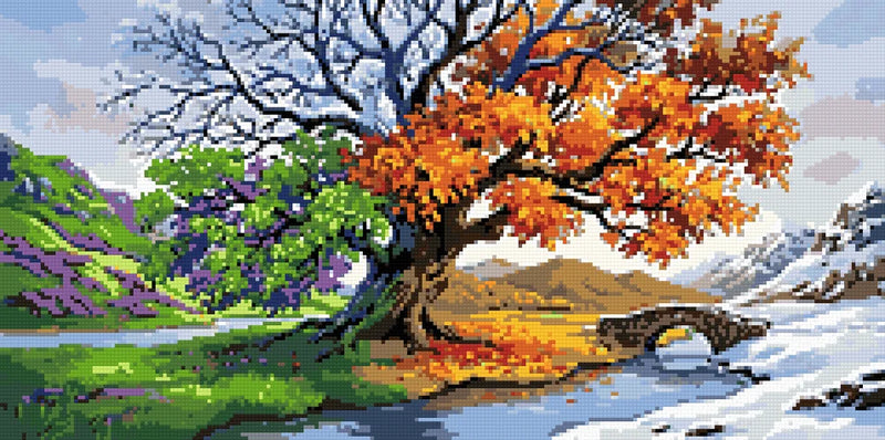 Timanttikuvio - Four Seasons Tree