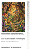 Thumbnail for Värikartta ja ohjeet - Fox and Rabbits Forest Path 40x50cm