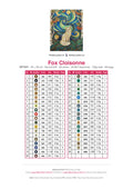 Thumbnail for Fox Cloisonne timanttimaalauksen värikartta – 39 DMC-väriä
