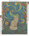 Thumbnail for Fox Cloisonne timanttimaalauksen liimapintainen canvas 40x50cm