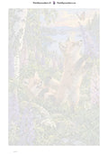 Thumbnail for Numeromaalaus: Numeroitu kangas - Fox Cubs in the Lupines 40x60cm
