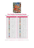 Thumbnail for Fox Family Christmas Carols timanttimaalauksen värikartta – 32 DMC-väriä