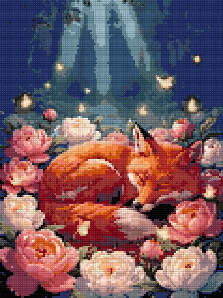 Timanttikuvio - Fox in Blossoms