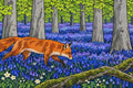 Thumbnail for Fox in the Bluebell Wood, 60x40 cm timanttimaalaus – alkuperäinen kuva, josta kuvio on tehty