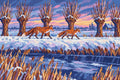 Thumbnail for Fox Pair on the Polder Dyke, 60x40 cm timanttimaalaus – lopullisen kuvion esikatselu