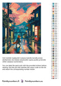 Thumbnail for Värikartta ja ohjeet - Fox Walking in City Street 60x80cm