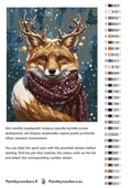 Thumbnail for Värikartta ja ohjeet - Fox with Antlers and Scarf 40x50cm