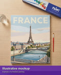 Thumbnail for Valmiin numeromaalauksen havainnekuva - France Travel Poster 40x50cm