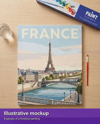 Thumbnail for Valmiin numeromaalauksen havainnekuva - France Travel Poster 40x50cm