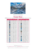 Thumbnail for Frozen River timanttimaalauksen värikartta – 34 DMC-väriä