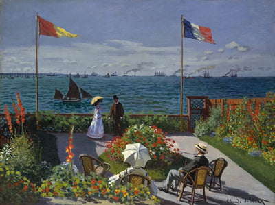 Garden at Sainte-Adresse by Monet, 40x30 cm timanttimaalaus – alkuperäinen kuva, josta kuvio on tehty