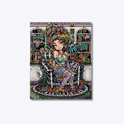 Garden Princess numeromaalaus puutarhaprinsessa