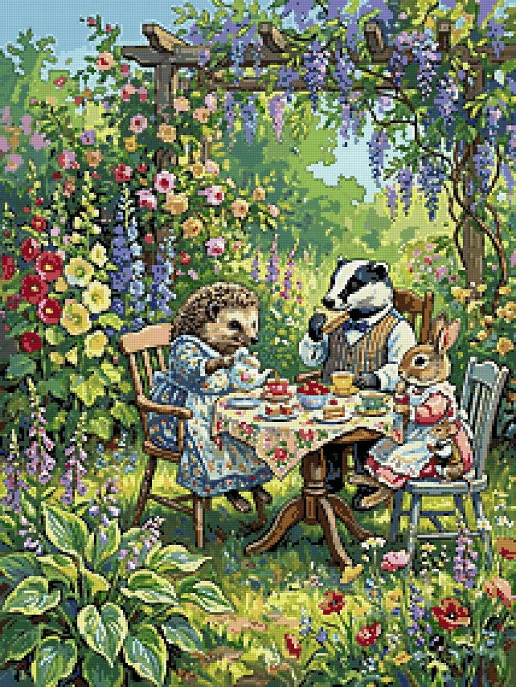 Timanttikuvio - Garden Tea Party