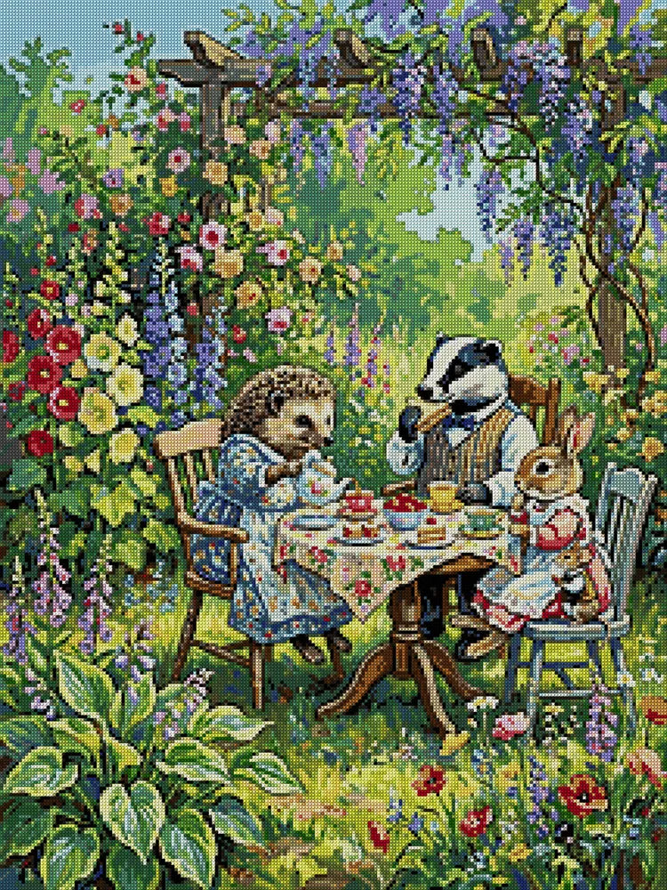 Timanttikuvio - Garden Tea Party