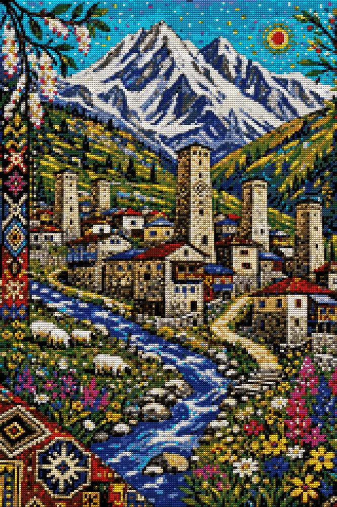 Timanttikuvio - Georgian Towers