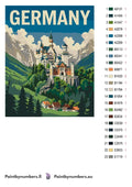 Thumbnail for Värikartta ja ohjeet - Germany Travel Poster 40x50cm