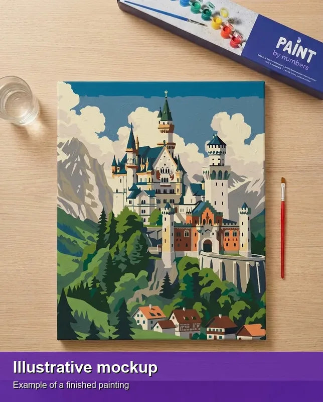 Valmiin numeromaalauksen havainnekuva - Germany Travel Poster 40x50cm
