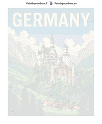 Thumbnail for Numeroitu kangas - Germany Travel Poster 40x50cm