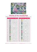 Thumbnail for Ghosts at the Laundromat timanttimaalauksen värikartta – 32 DMC-väriä