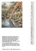Thumbnail for Värikartta ja ohjeet - Giraffe Drinking at Pond 40x50cm