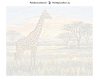 Thumbnail for Numeroitu kangas - Giraffe on Savannah 50x40cm