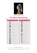 Thumbnail for Girl With A Pearl Earring timanttimaalauksen värikartta – 30 DMC-väriä
