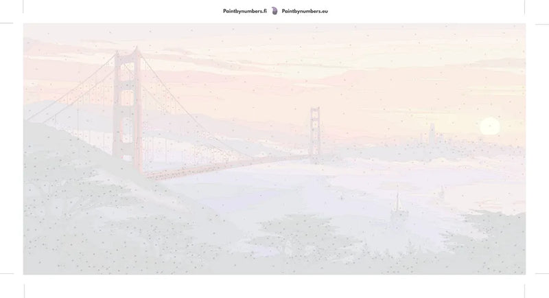 Numeroitu kangas - Golden Gate Bridge Sunset 80x40cm