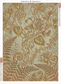 Thumbnail for Golden Ornate Botanical Pattern timanttimaalauksen liimapintainen canvas 50x70cm