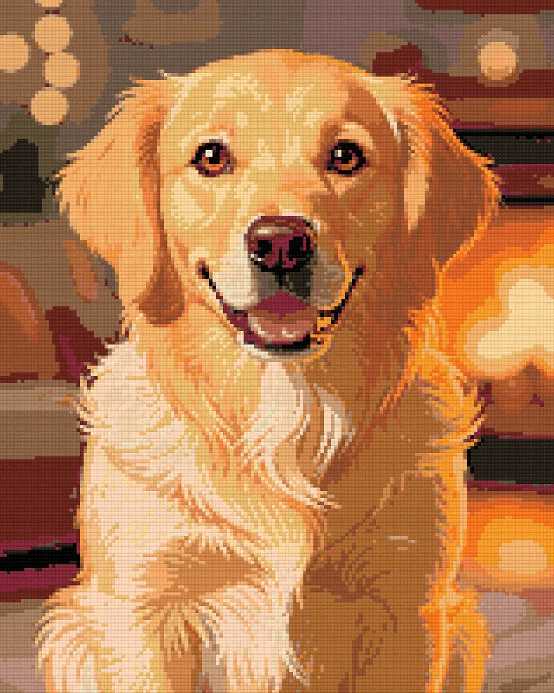 Timanttikuvio - Golden Retriever