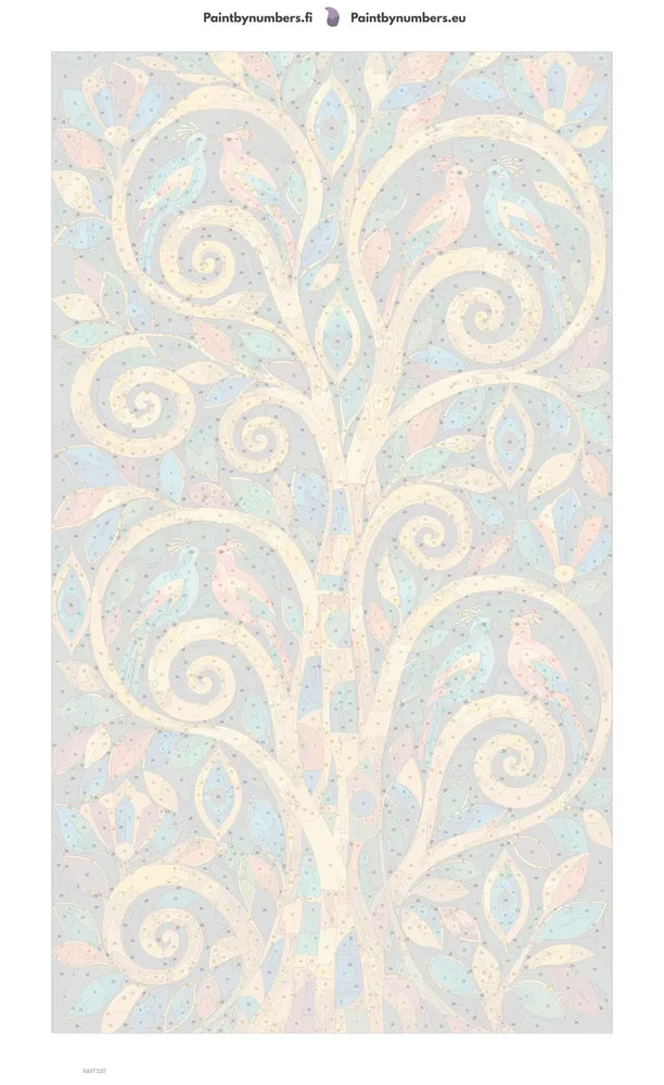 Numeromaalaus: Numeroitu kangas - Golden Tree of Life 40x70cm