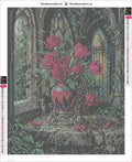 Thumbnail for Gothic Roses and Tulips Arrangement timanttimaalauksen liimapintainen canvas 40x50cm