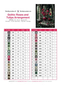 Thumbnail for Gothic Roses and Tulips Arrangement timanttimaalauksen värikartta – 35 DMC-väriä