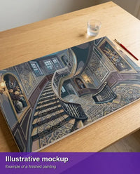 Thumbnail for Valmiin numeromaalauksen havainnekuva - Grand Staircase Interior 70x40cm