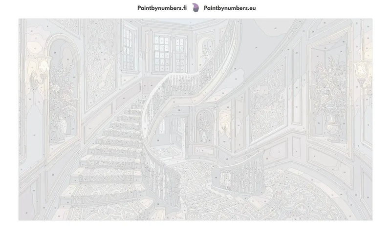 Numeroitu kangas - Grand Staircase Interior 70x40cm